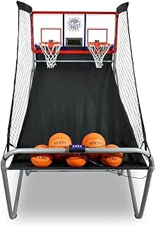Pop-A-Shot Official Indoor/Outdoor Dual Shot Basketball Arcade Game - Weather Resistant - 16 Different Games - 6 Audio Options - Near 100% Scoring Accuracy - Large LED Scoreboard