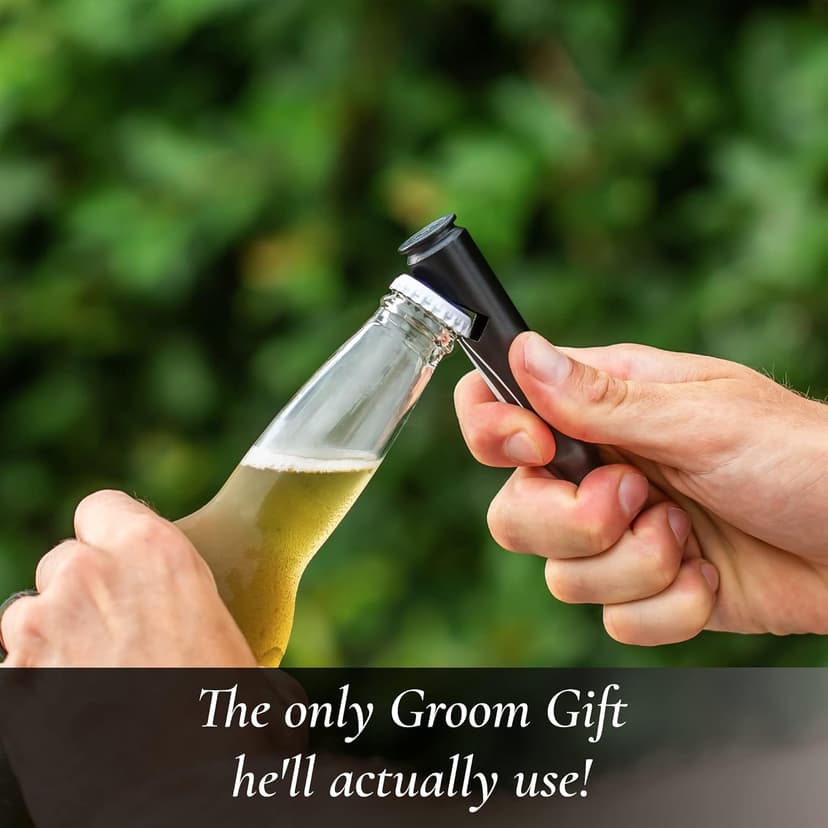 Engraved 'GROOM' 50 Cal Bottle Opener - Wedding Gift for Groom