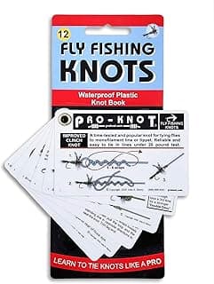 Pro-Knot Fly Fishing Knot Cards - Waterproof Knot Cards With 12 Best Fly Fishing Knots | Easy To Follow Knot Tying Instructions | Fly Fisherman Gift Idea