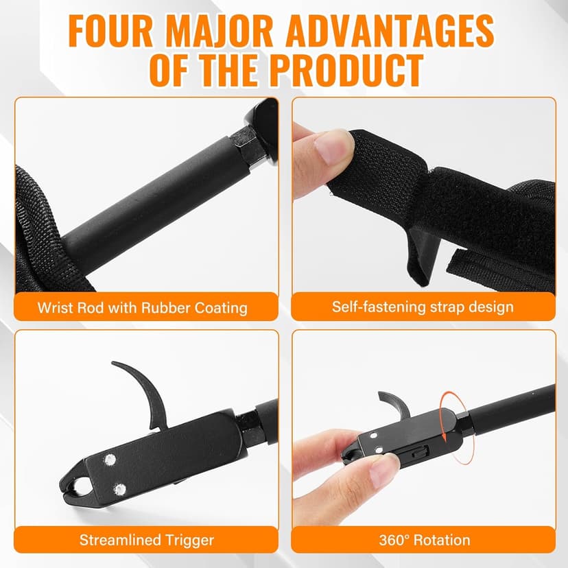 3rd Gen Compound Bow Release, 360° Rotatable Wrist Release Aid, Adjustable Thumb Trigger, Ambidextrous Archery Release for Hunting & Shooting