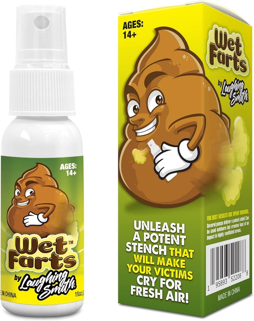Laughing Smith - Wet Farts - Potent Stink Spray - Extra Strong Stink - Hilarious Gag Gifts & Pranks for Adults or Kids - Prank Stink Stuff - Non Toxic - Smells Like Really 'Bad' Gas B08SGZ81D5