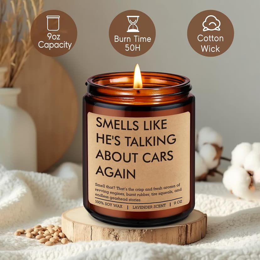 Car Lover Gifts for Men - Funny Christmas, Man Cave Decor, Garage, Birthday Ideas for Auto Mechanic Dad Husband Boyfriend Him Fairy's Gift Candle, Car Guy Gifts, Car Enthusiast Stuff, Automotive Gifts B0GWHQ4FHK