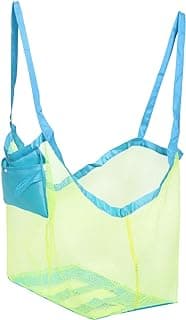 Mesh Beach Bag, Classic Mesh Beach Toy Tote Bag, Foldable Large Children's Toy Storage Bag, Used for Storage of Toys, Shells, Clothes and Towels when Playing on the Beach