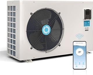Max 105600BTU Electric Pool Heater for Above and In Ground Pools, 26KW Swimming Pool Heat Pump PLC250, Inverter Heating System, High Efficiency, fits 18/20/26ft Pools, 208~230V/60Hz