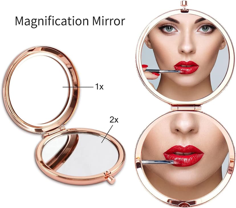 Bestie Makeup Mirror - Compact Friendship Gift for Women, Perfect for Sister or Best Friend's Birthday, Graduation or Any Occasion