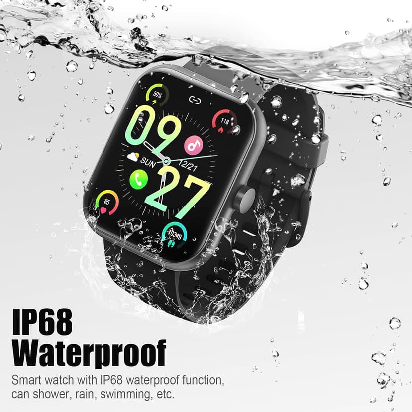 Smart Watch for Men Women (Answer/Make Call), 2025 1.83" HD Touchscreen Fitness Tracker, 110+ Sport Modes, Fitness Watch with Heart Rate/Sleep Monitor/Step, IP68 Waterproof Smartwatch for Android iOS