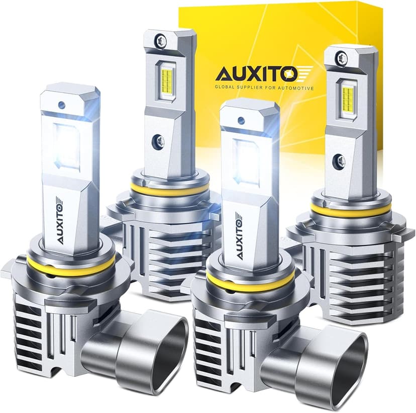 AUXITO 9005 9006 Bulbs Combo 1400% Brighter HB3/HB4 Bulbs, 6500K Cool White, Plug-N-Play, Pack of 2