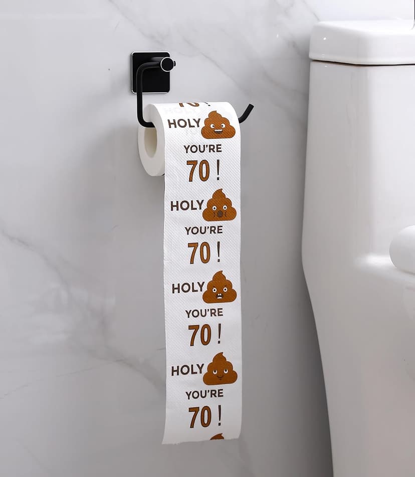 Happy Birthday Gifts for Boys Son and Girls - 3-Ply Funny Toilet Paper Roll, Birthday Toilet Paper Gag Funny Birthday Gift Novelty for Birthday Party Decorations Eighteenth Party Supplies (70th Years)