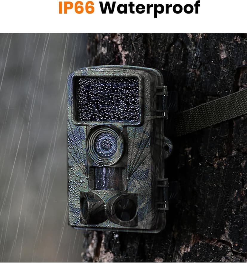Trail Camera - 4K 48MP WiFi Game Camera with Night Vision, 0.05s Trigger Motion Activated Camera, IP66 Waterproof, 130 Wide-Angle Cell Phone App No Glow Infrared LEDs for Outdoor Wildlife