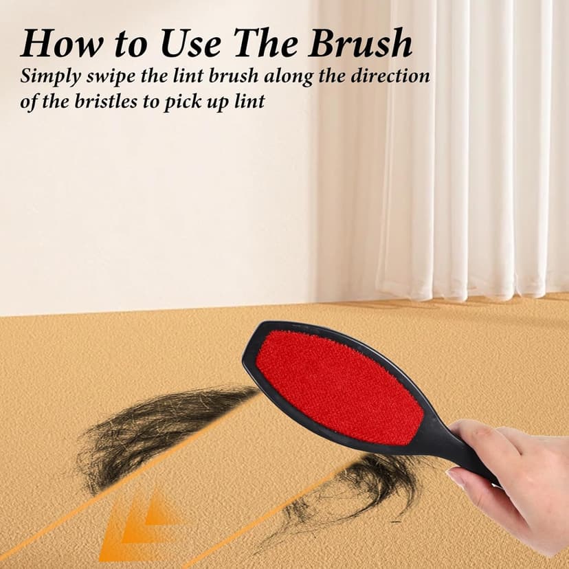 2 Pack Double-Sided Lint Brushes Reusable Lint Remover Brushes for Clothes 2 Sided Pet Hair Remover Washable Clothes Hair Roller Cleaning Brush for Sheet Carpet Furniture Fabric