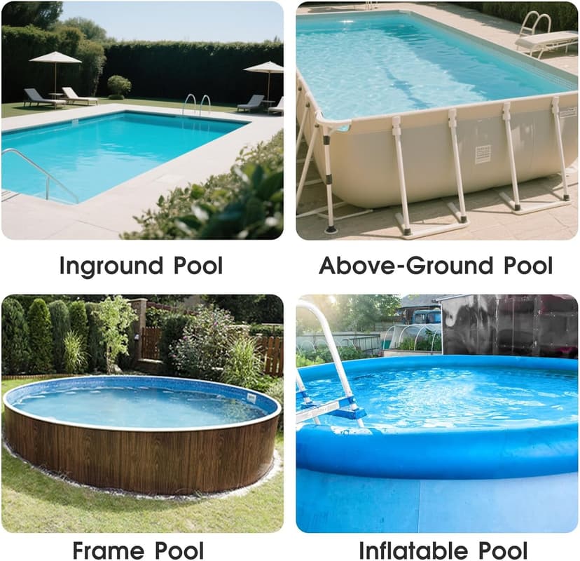 Heavy Duty Pool Vacuum Head with Swivel Handle -Extra-Wide 3.2LB Weighted Vac Heads Side Brush & Wheels for Vinyl Liner-Deep Cleaning for Inground & Above Ground Swimming Pool - Orange