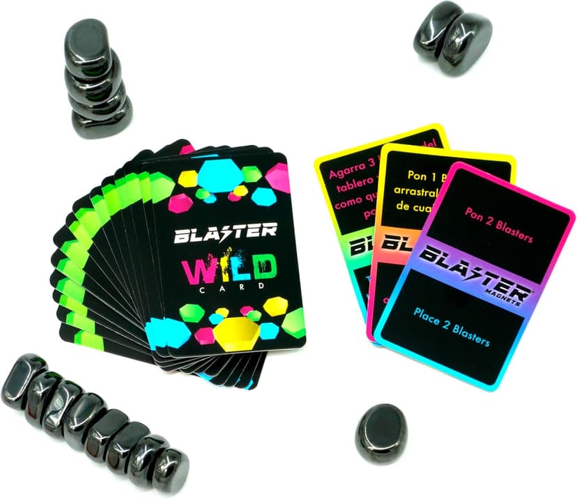 Board Game – an Incredible Magnet Game That Will Catch You! Magnetic Chess with 32 Magnetic Stones, Colorful Board, 18 Wild Cards, 2 to 8 Players. Parties, Strategy.