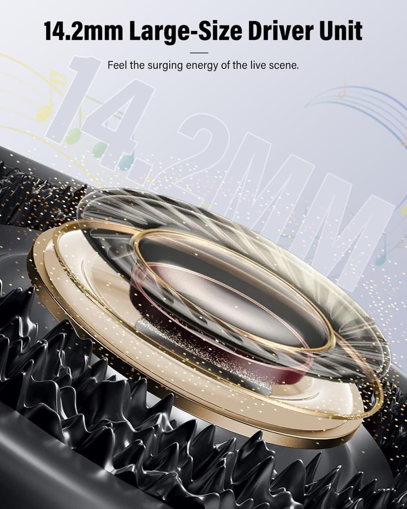 Wireless Earbuds, Bluetooth 5.4 Headphones Bass Stereo, Ear Buds with Noise Cancelling Mic, LED Display in Ear Earphones Clear Calls, IP7 Waterproof Bluetooth Earbuds for Laptop/Phones/Sports, White