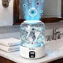 Underwear Washing Machine,Upgrade Mini Washer Deeply Cleans Small Laundry Items, Socks, Underwear, Baby Clothes,Portable Washing Machine is Suitable for, Apartments, Hotels, Travel, And Camping White