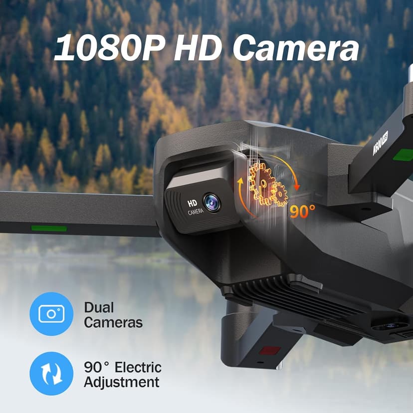 GPS FPV Drone with EIS Camera for Adults, 4.5 Inch LCD Screen on Controller，Al Track with Professional GPS，Follow Me, Auto Return，Easy Fly and Foldable Quadcopter for Beginners，Under 249g