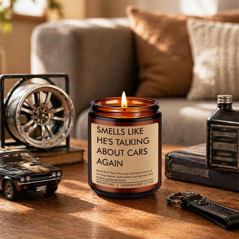 Car Lover Gifts for Men - Funny Christmas, Man Cave Decor, Garage, Birthday Ideas for Auto Mechanic Dad Husband Boyfriend Him Fairy's Gift Candle, Car Guy Gifts, Car Enthusiast Stuff, Automotive Gifts B0GWHQ4FHK