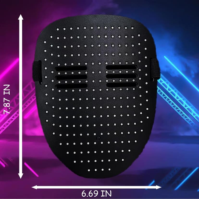 Gift for Halloween Costume Mask Birthday Christmas Cosplay, Rechargeable, 50 Glowing Patterns, Cool Toys For Kids Adults JDBMAOYE LED Light Up Mask with Gesture Sensing,Perfect Gifts for Teen Boys B0D9LZXPZ1