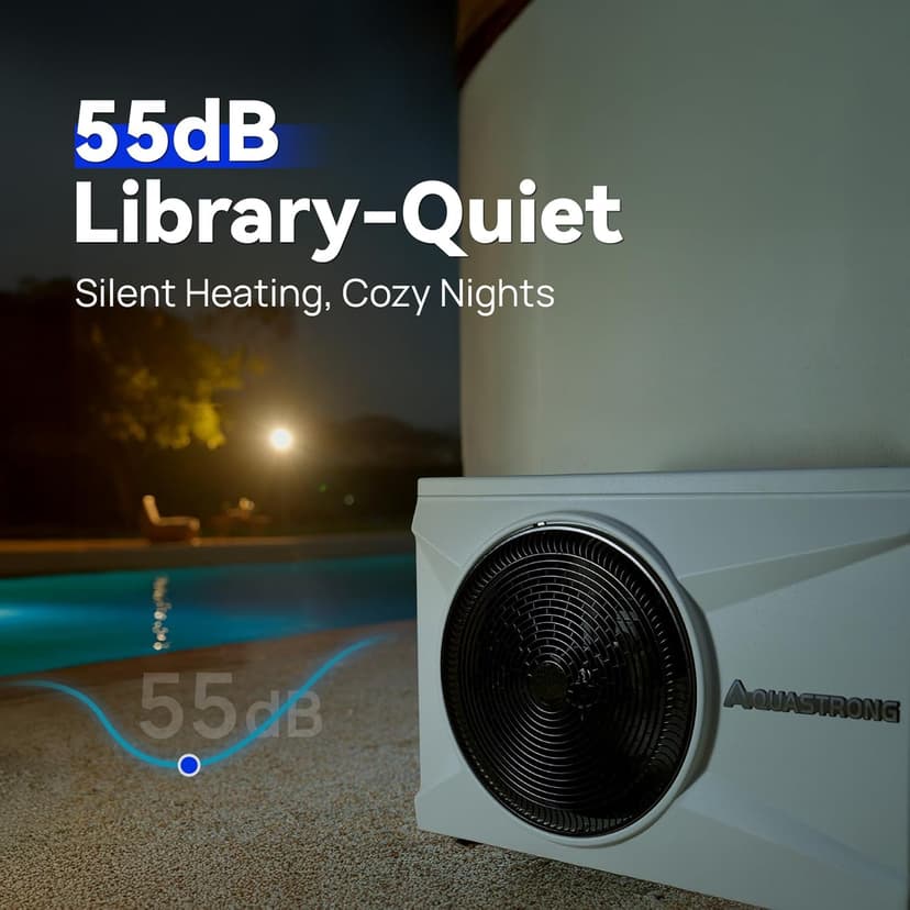 AQUASTRONG Inverter Swimming Pool Heat Pump,Pool Heater for Above Ground and Inground Pool Heating and Cooling Pool Heater, Smart WiFi Control Pools Up to, 26000 Gallons