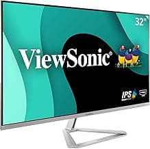 ViewSonic VX3276-MHD 32 Inch 1080p Widescreen IPS Monitor with Ultra-Thin Bezels, Screen Split Capability HDMI and DisplayPort