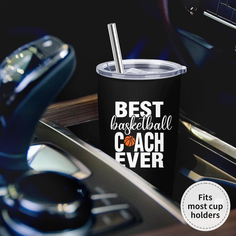 Basketball Coach Gifts for Men Women, Best Coach Gifts Basketball, Coaches Gift from Team Basketballs, Basketballs Coaches Gift Ideas-20 oz Stainless Steel Tumbler