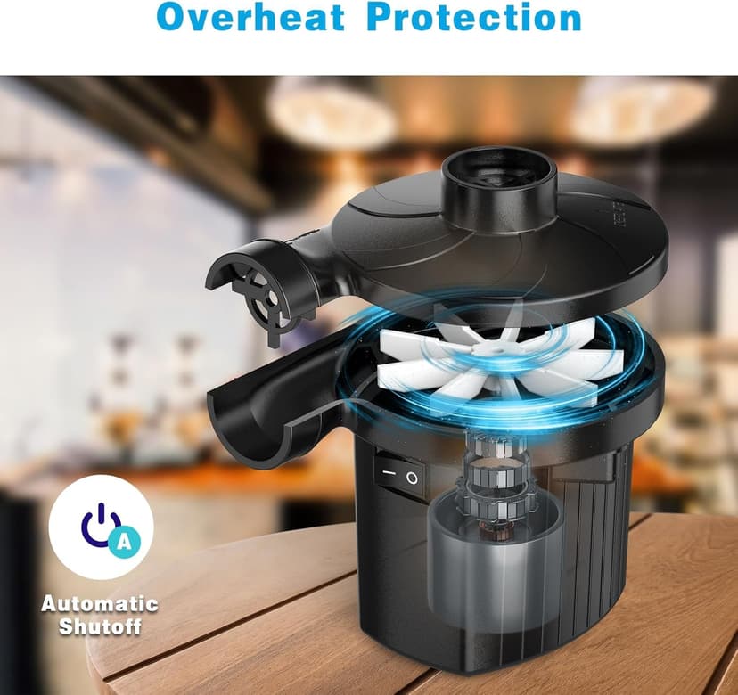 Electric Air Pump for Inflatables,Portable Quick-Fill Air Pump with 3 Nozzles,110-120V, Inflator & Deflator Pumps for Outdoor Camping, Air Mattress Beds,Boats,Inflatable Cushion,Couch,Pool Floats