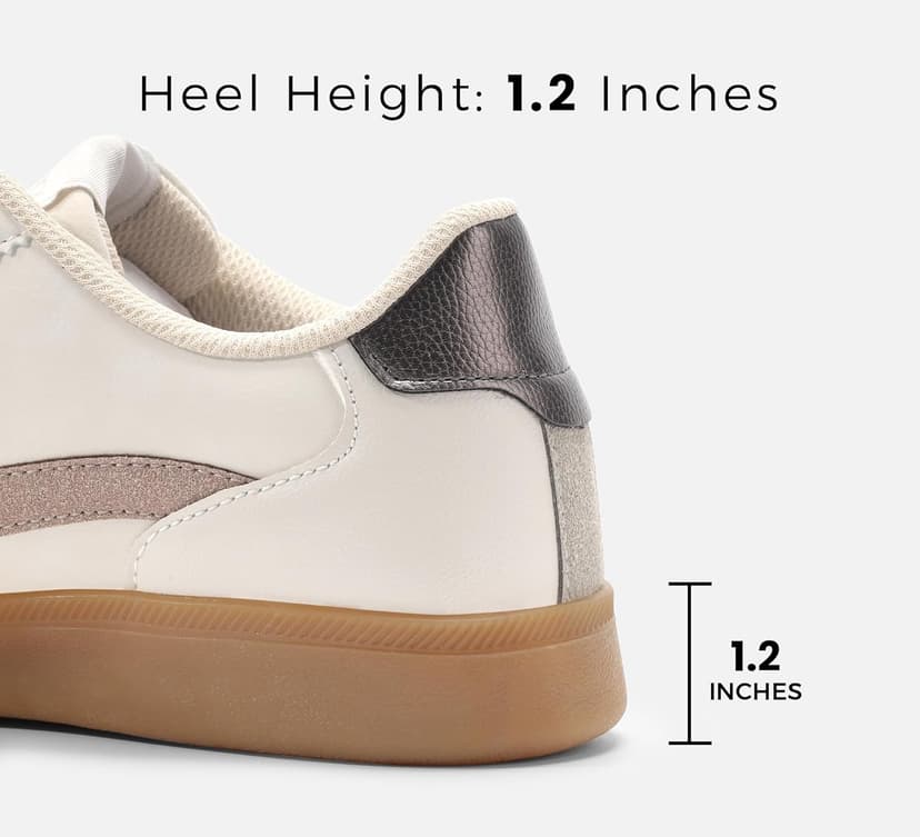 LUCKY STEP Women's Retro Fashion Sneakers Classic Casual Walking Shoes Non Slip Comfort Skate Shoes