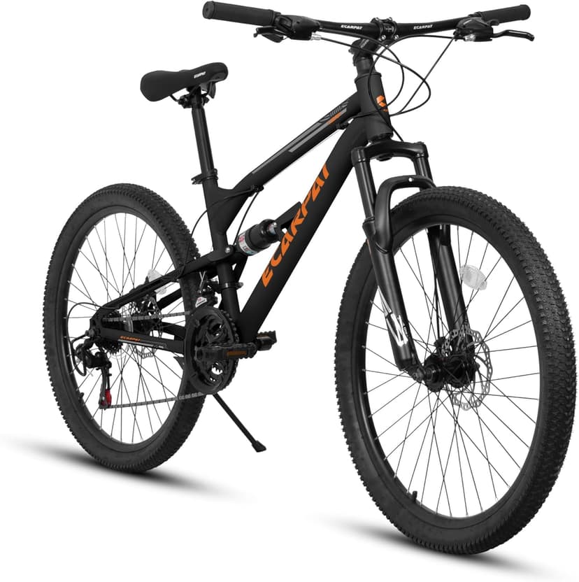 Mountain Bike 24/26/27.5 Inch,Full Suspension, 21-Speed Disc Brake,Carbon Steel Adult Sport Bicycle for Mens Womens