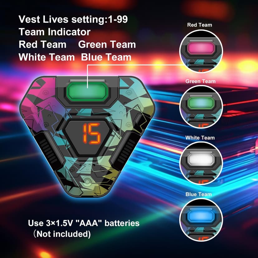 Laser Tag Set of 2, Lazer Tag Game for Kids Indoor & Outdoor Play, Gift Ideas for Kids Teens and Adults, Cool Toys for Teenage Ages 8 9 10 11 12+Year Old Boy & Girls B0C3QX5ZSX