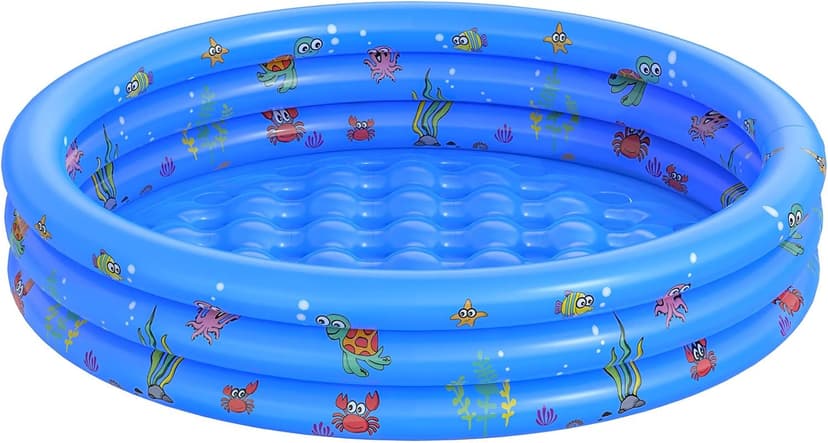 Garden Round Inflatable Baby Swimming Pool, Portable Inflatable Child/Children Little Pump Pool,Kiddie Paddling Pool Indoor&Outdoor Toddler Water Game Play Center for Kids/Girl/Boy