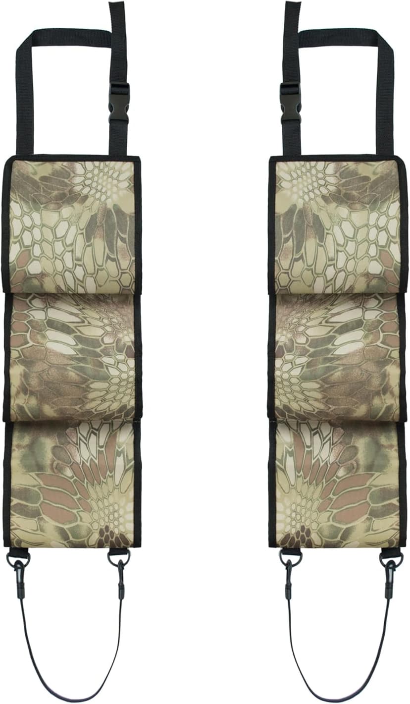 Seat Back Gun Rack, Gun Sling Bag, Camo Front Seat Gun Organizer Holder for Hunting Rifles/Shotguns for 3 Guns, Rifles, Shotguns in Cars, Trucks & SUV for Hunting Sports Camouflage