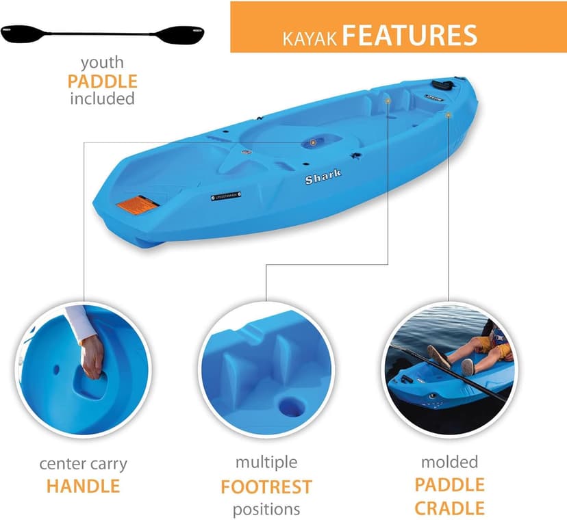 Lifetime Lifetime Shark Youth Kayak with Paddle