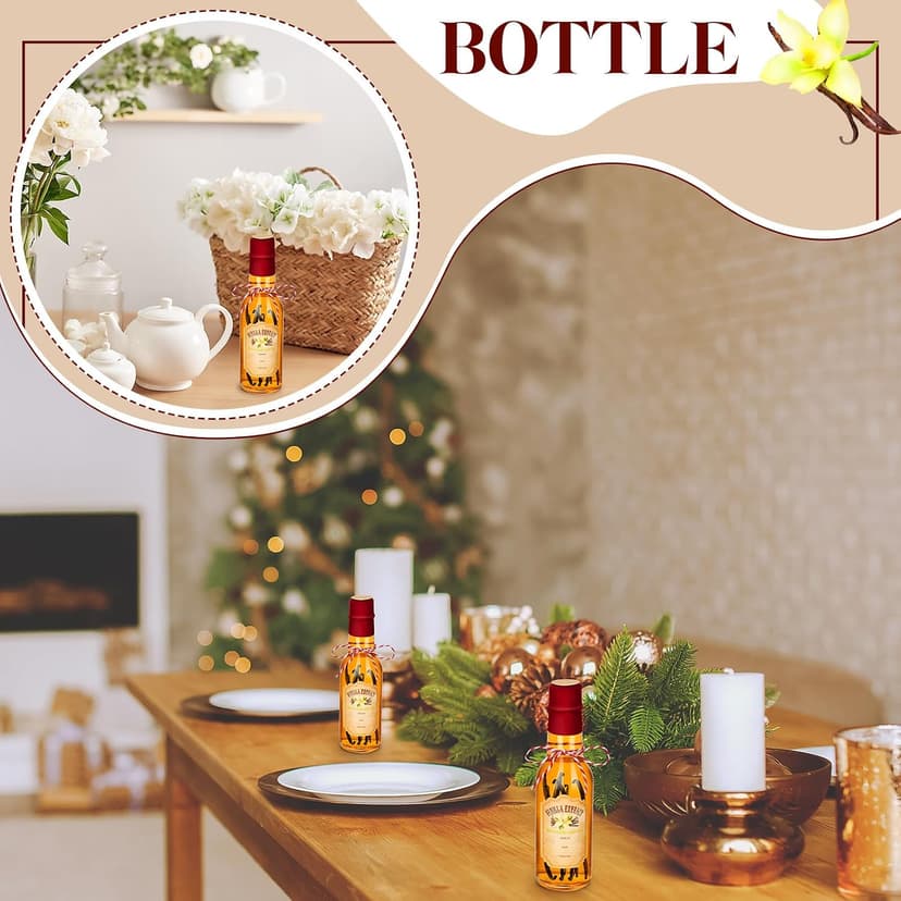 Empty Vanilla Jar for Homemade with Cap Vanilla Bottle for Gift Giving Wedding DIY Christmas Food Container Sauce Beans Tioncy 5 oz Vanilla Extract Bottles 16 Pcs Glass Bottle, Red B0CF1NP46Q