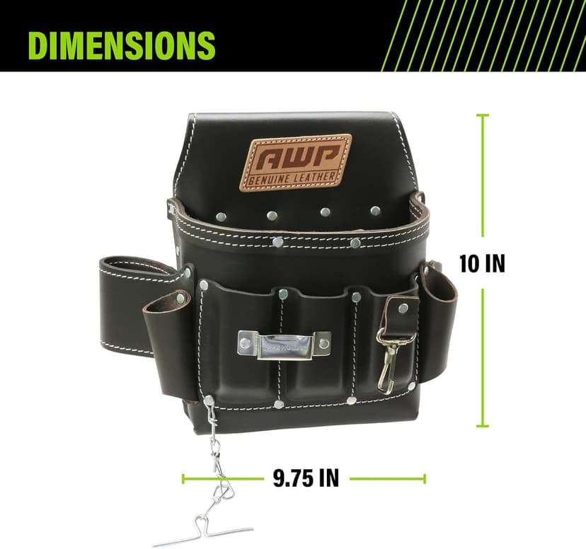 AWP Tool Pouch, Electrician Tool Pouch, Premium, Professional Multi-Pocket Organizer