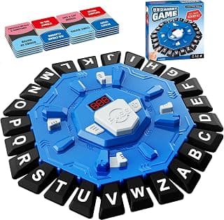 Word Game with LED Display, Alphabet Games, Fast-Paced Family Board Game for Learning Playing Game Gifts for Ages 3+ (Blue)