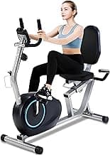 Recumbent Exercise Bike for Seniors - 400LB Weight Capacity Recumbent Bikes with Comfortable Seat, Pulse Sensor, 16-level Resistance, LCD Monitor