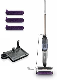 Shark Steam Pickup 3-in-1 Steam Mop Picks Up Debris, Deep Scrubs, & Steam Sanitizes - All At Once, Lightweight Steam Cleaner for Home, Steam Cleaner for Hardwood, Tile & Laminate, White, SD205CCO