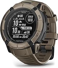 Garmin Instinct 2X Solar - Tactical Edition, Rugged GPS Smartwatch, Built-in Flashlight, Ballistics Calculator, Solar Charging Capability, Coyote Tan