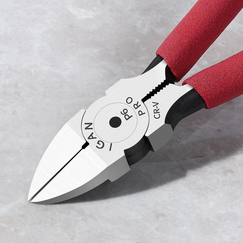 IGAN-P6 6-inch Ultra Sharp & Powerful Side Cutter Clippers with Longer Flush Cutting Edge, Ideal Wire Snips for Crafting, Floral, Electrical & Any Clean Cut Needs B087P191LP