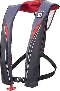 BLUESTORM Cirrus26 Inflatable PFD Life Jackets for Adults | US Coast Guard Approved Automatic Life Vest w/Manual Override Convertibility