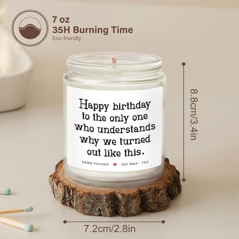 Sister Birthday Gifts from Sisters, Sisters Gift from Sister Brother, Birthday Gifts for Sister Adult, Big Sister Gift, Best Friend Bday Presents for Women, Sister Bday Candle 7oz B0F66H9ZG8
