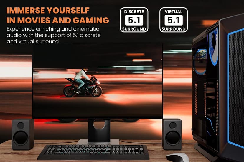 Creative Sound Blaster Audigy Fx V2 Upgradable Hi-res PCI-e Sound Card with 5.1 Discrete and Virtual Surround, Scout Mode, SmartComms Kit for PC