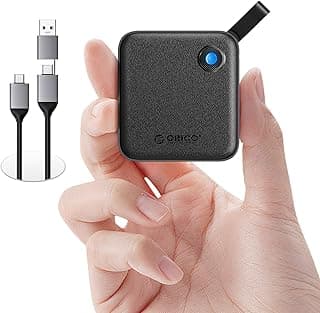ORICO Portable SSD 256 GB with 2 in 1 USB C Cable, External Solid State Drives, Up to 460MB/s, Status Indicator, Reliable Storage for USB-C Smartphone, Tablet, PC - B5PLUS