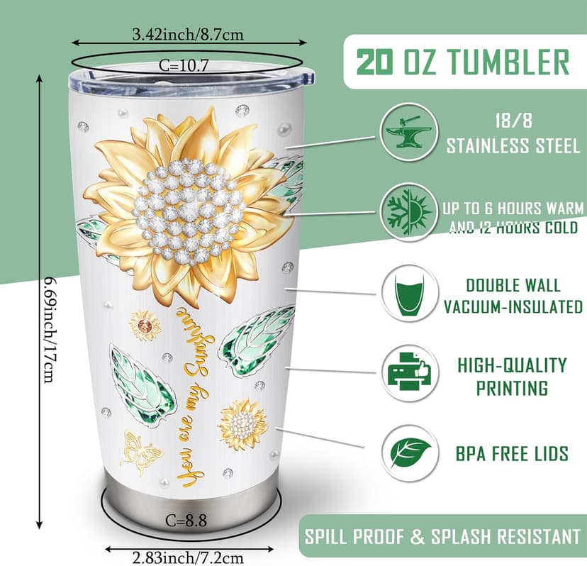 Muilzon Best Big/Little Sister Gifts from Sisters Tumblers 20oz - Cool/Funny Gifts for Sister from Brother Coffee Mug - Christmas Mothers Day Birthday Gift Ideas for Sis Cup