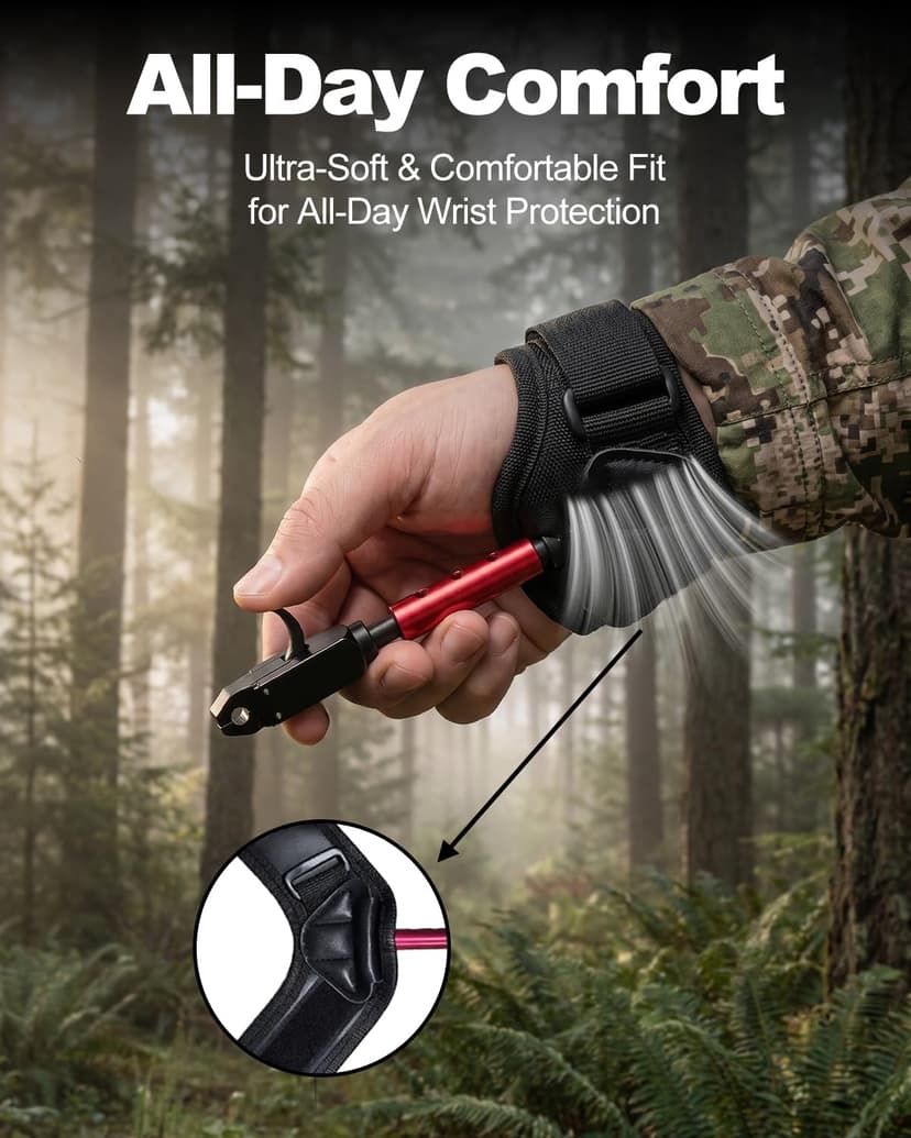 NovaSpark Archery Wrist Release Aid for Compound Bow – Auto-Closing Jaws & 3-Stage Adjustable Length | Smooth Caliper Trigger | Comfortable Strap for Youth & Adults Target Practice, Hunting