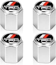 Tire Valve Stem Cap Cover Compatible for Toyota TRD Tundra 4Runner Trucks Series Belt O-Ring Seal tire Valve caps Silver 4 Pcs