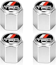 Tire Valve Stem Cap Cover Compatible for Toyota TRD Tundra 4Runner Trucks Series Belt O-Ring Seal tire Valve caps Silver 4 Pcs