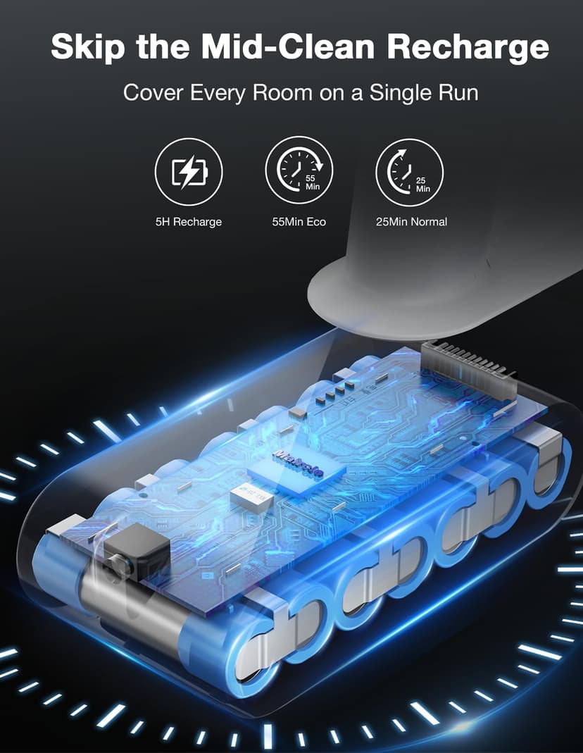 Maircle Cordless Stick Vacuum Cleaner for Home, Lightweight Rechargeable Vacuum with 55min Runtime, Powerful Suction, Green LED Headlight, 9-in-1 Pet Hair Carpet & Hardwood Floor Cleaner