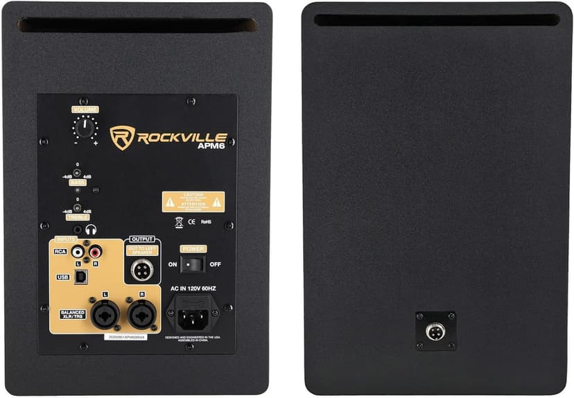 2) Rockville APM6W 6.5" 2-Way 350W Active/Powered USB Studio Monitor Speakers