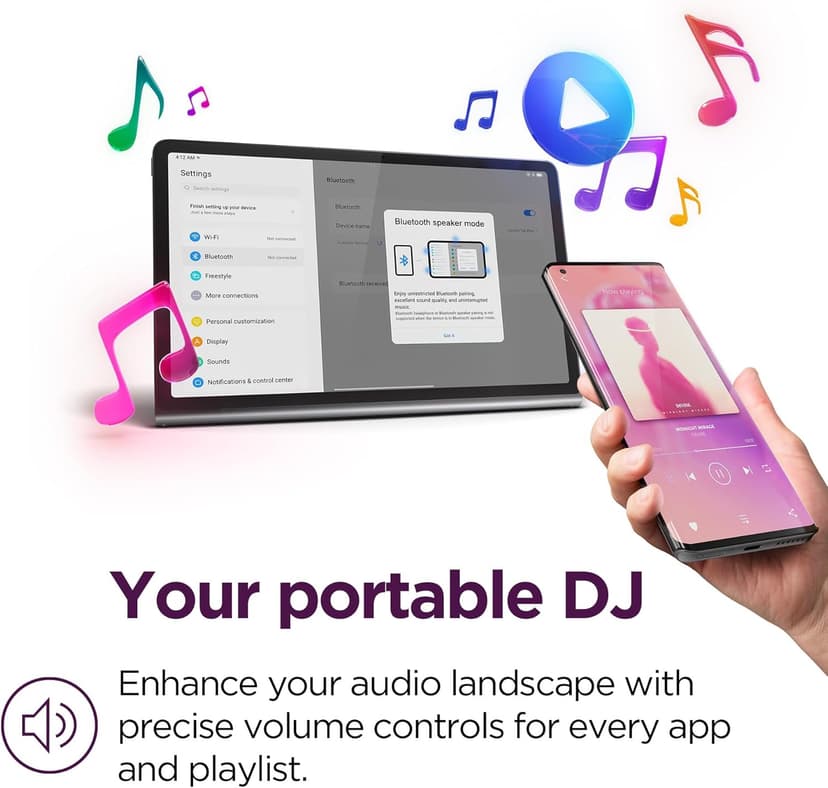 Lenovo Tab Plus - 2024 - Premium Entertainment Tablet - 8 JBL® Speakers - 11.5" 2K LCD Touch Display - 8GB Memory - 128GB Storage - MediaTek™ Helio G99 - Folio Case Included - Luna Grey