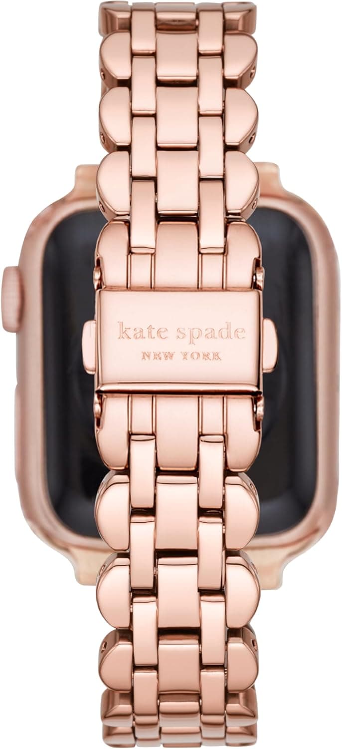 Kate Spade New York Designer Interchangeable Stainless Steel Band Compatible with Your 38/40/41mm Apple Watch Series 9/8/7/6/5/4/3/2/1/SE